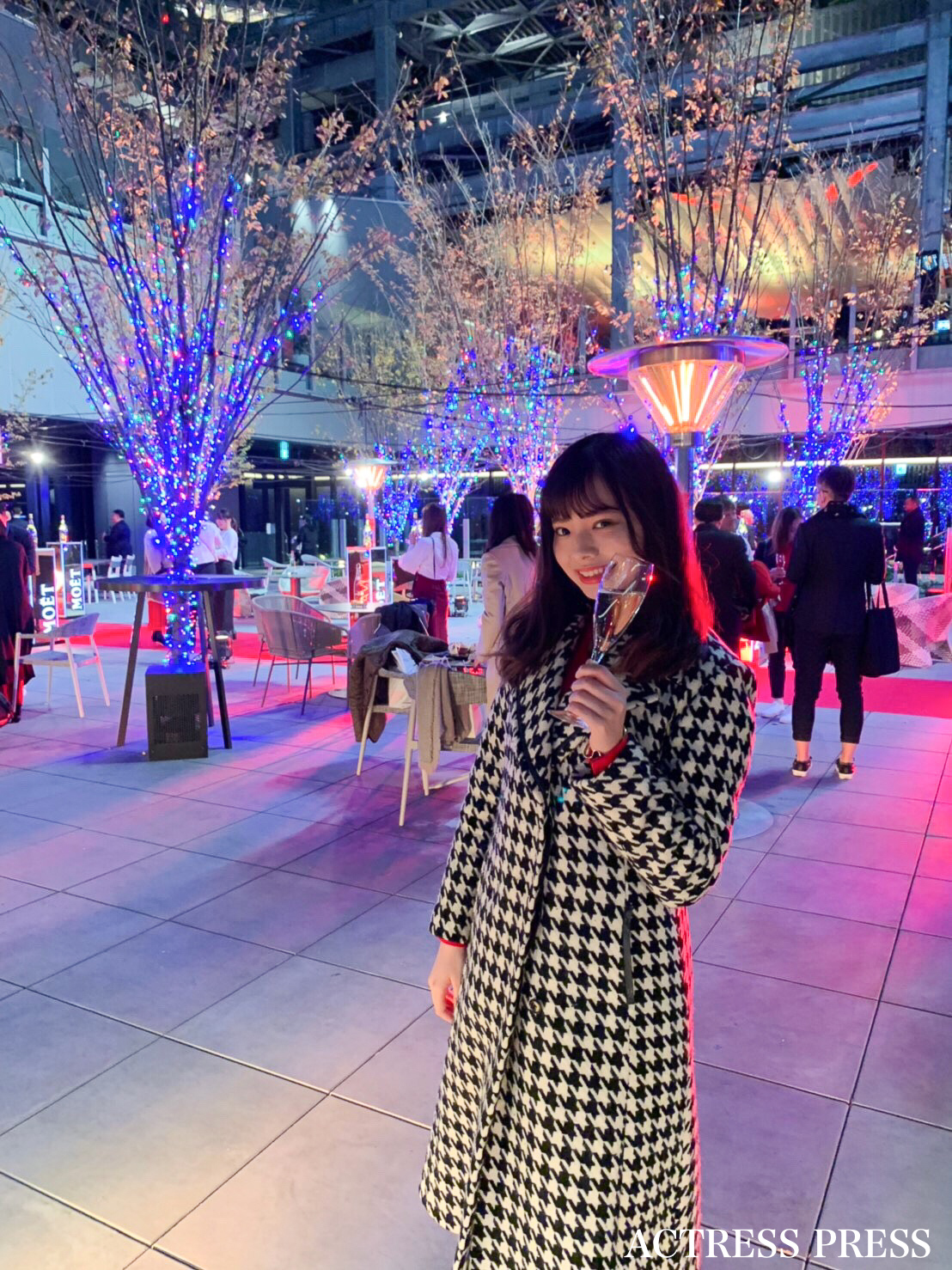 山手咲穂／「CE LA VI（セラヴィ）東京」プレオープニングのパーティーにて（2019年12月3日）撮影：ACTRESS PRESS編集部