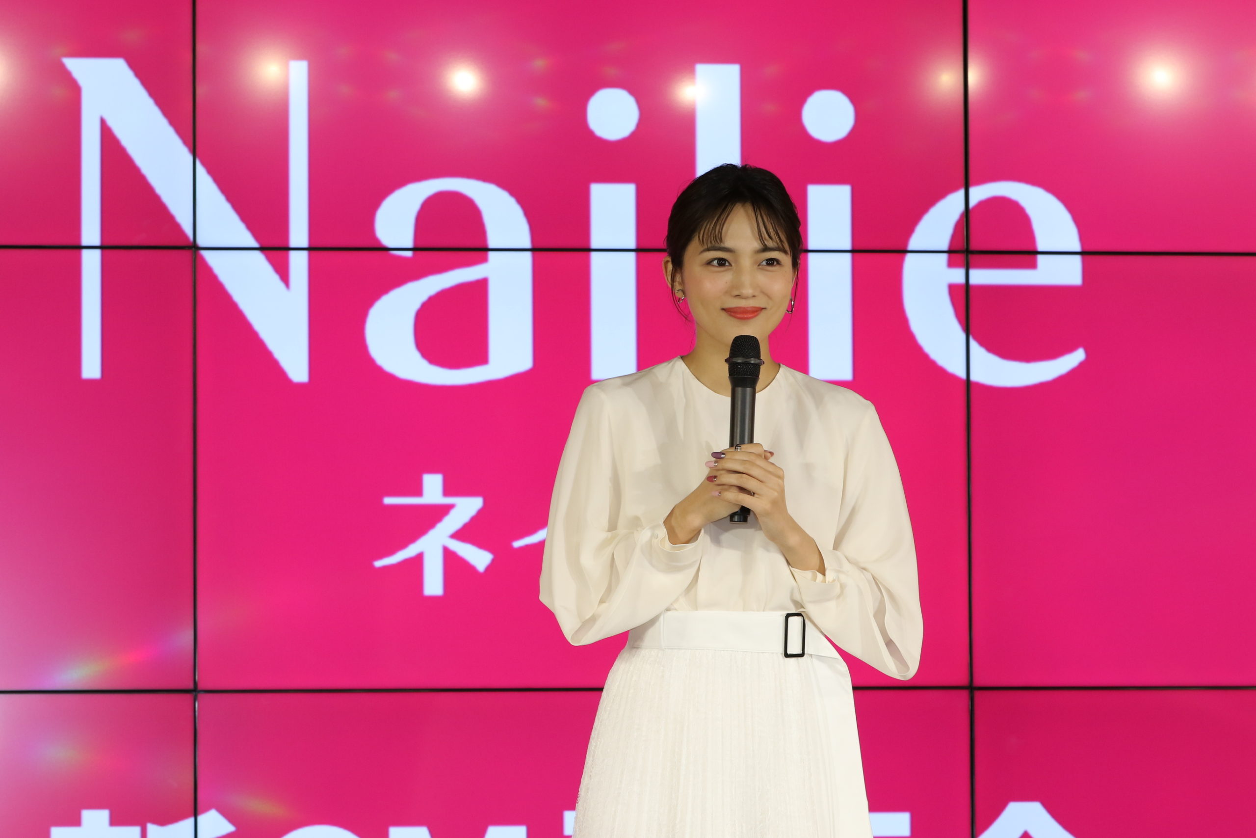 川口春奈／2020年1月29日、東京都内で開催された、「Nailie(ネイリー)」新CM発表会にて