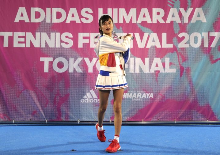 小島瑠璃子、テニスウェア姿でプロ選手とラリーチャレンジ！ADIDAS HIMARAYA TENNIS FESTIVAL 2017 TOKYO