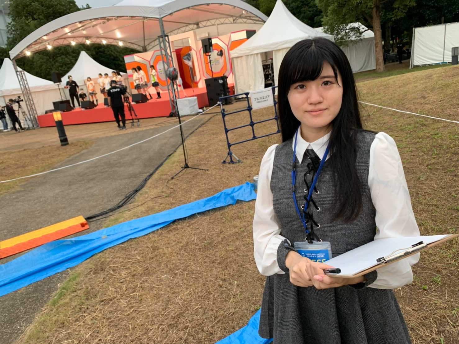 リポーター：名波里紗／TOKYO IDOL FESTIVAL オンライン 2020にて／撮影：ACTRESS PRESS編集部（2020年10月）