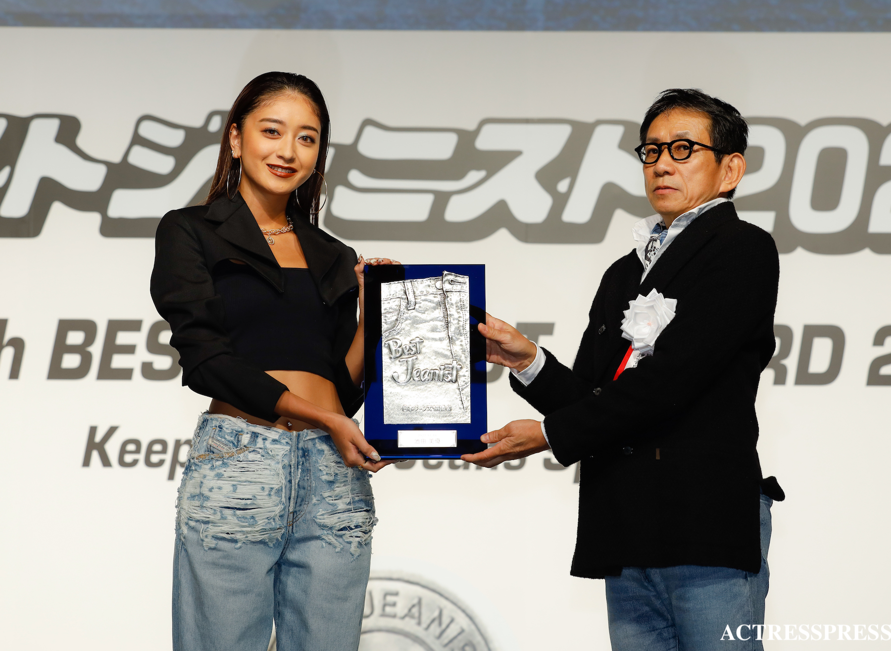 池田美優／「第39回ベストジーニスト2022」授賞式にて。2022年11⽉10日、︓品川インターシティホール。