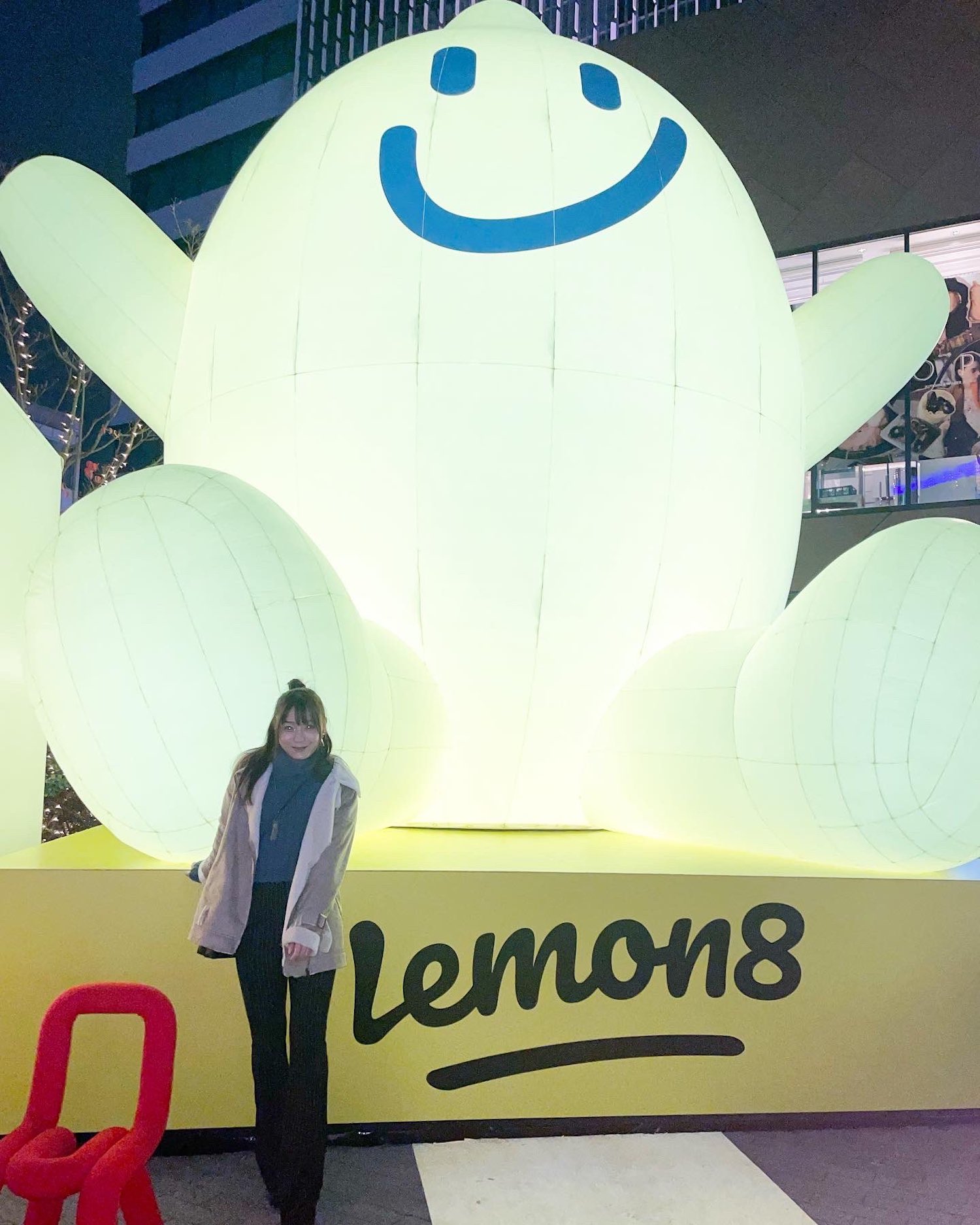 坂崎 葵さん／東京渋谷にて開催の「Lemon8 Happy Yellow Xmas」イベント会場にて。