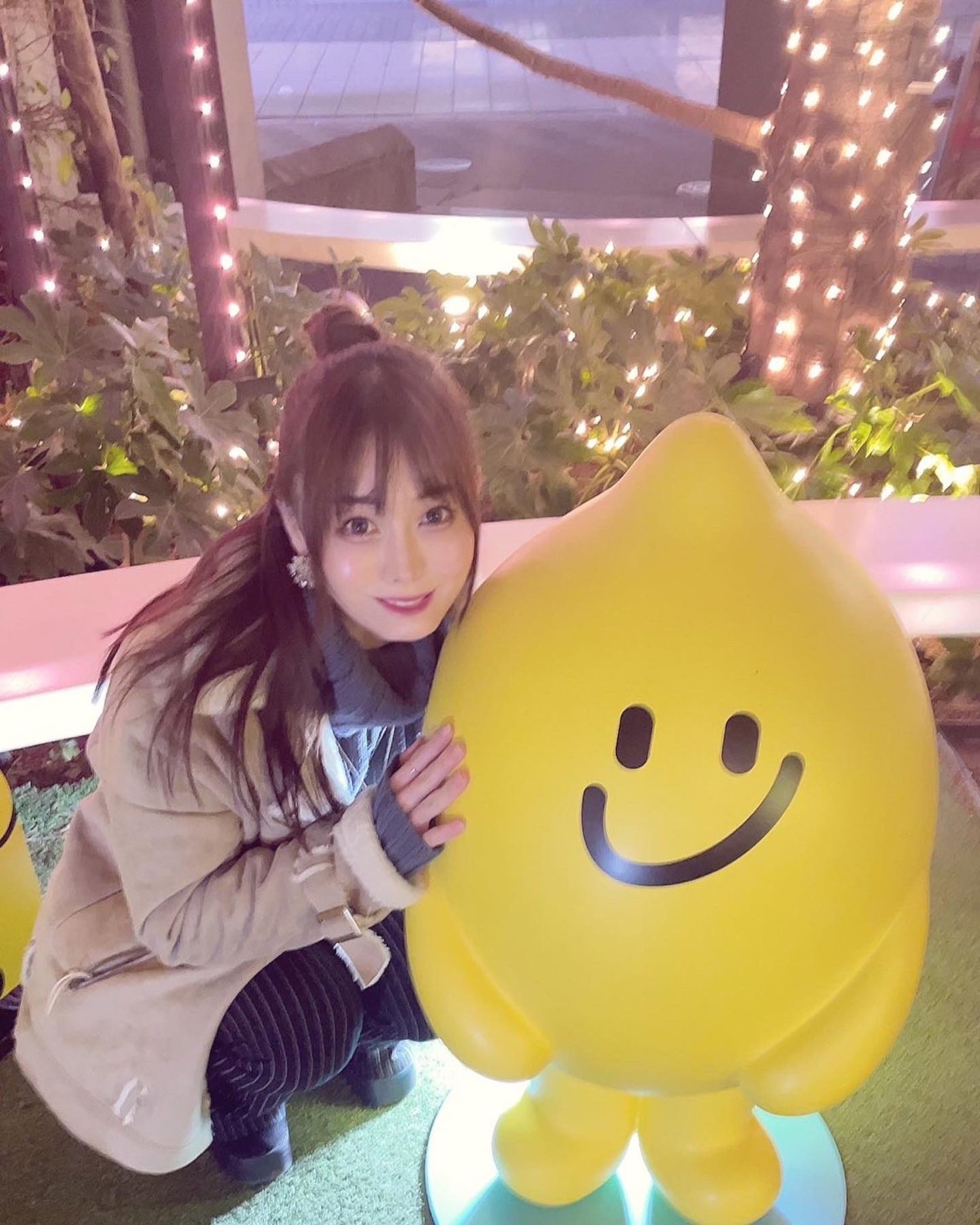 坂崎 葵さん／東京渋谷にて開催の「Lemon8 Happy Yellow Xmas」イベント会場にて。