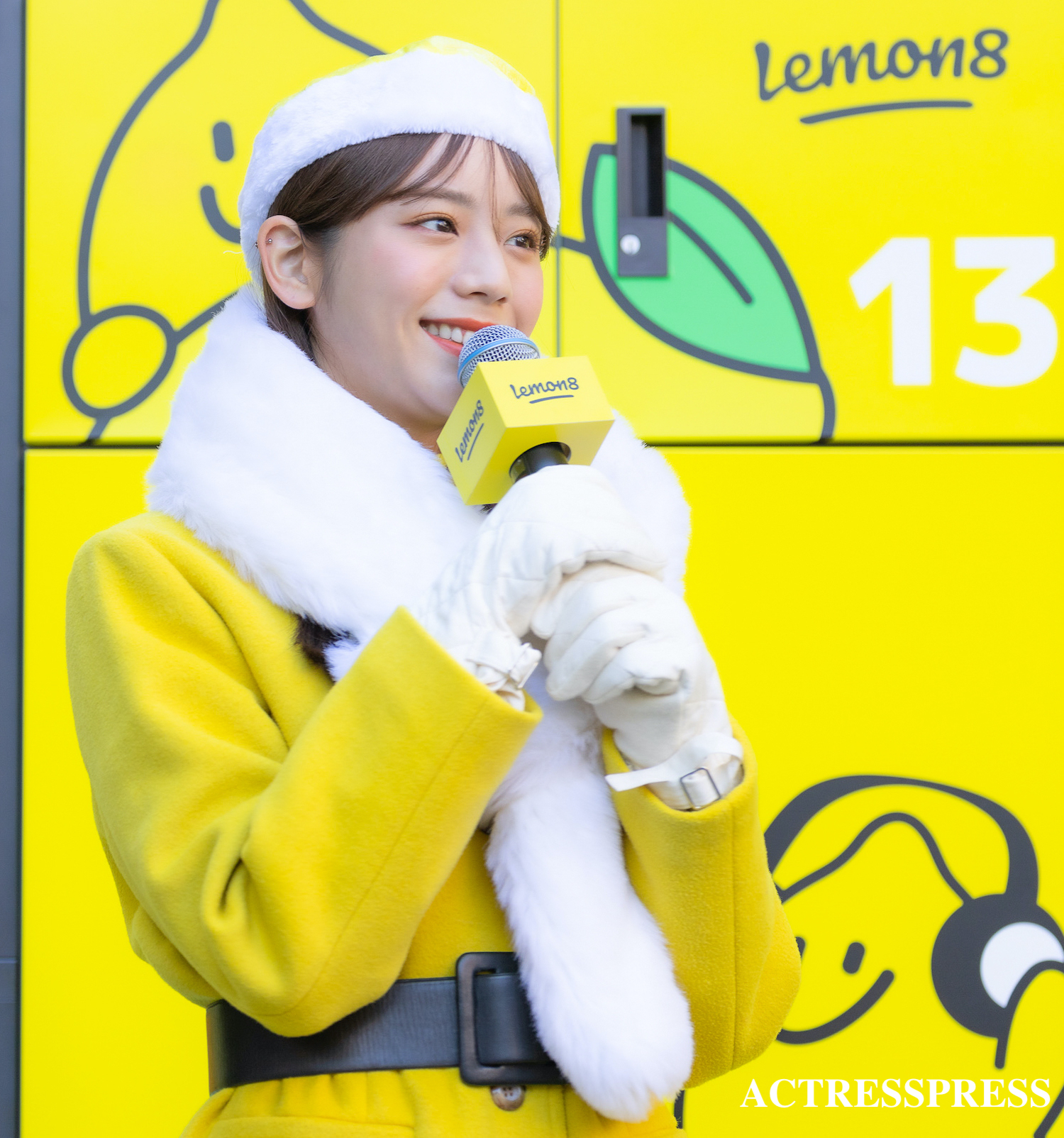 貴島明日香／2022年12月15日、東京都渋谷のSHIBUYA CAST.　GARDEN​​（渋谷キャスト）にて開催された「Lemon8 Happy Yellow Xmas」​​PRイベントにて。