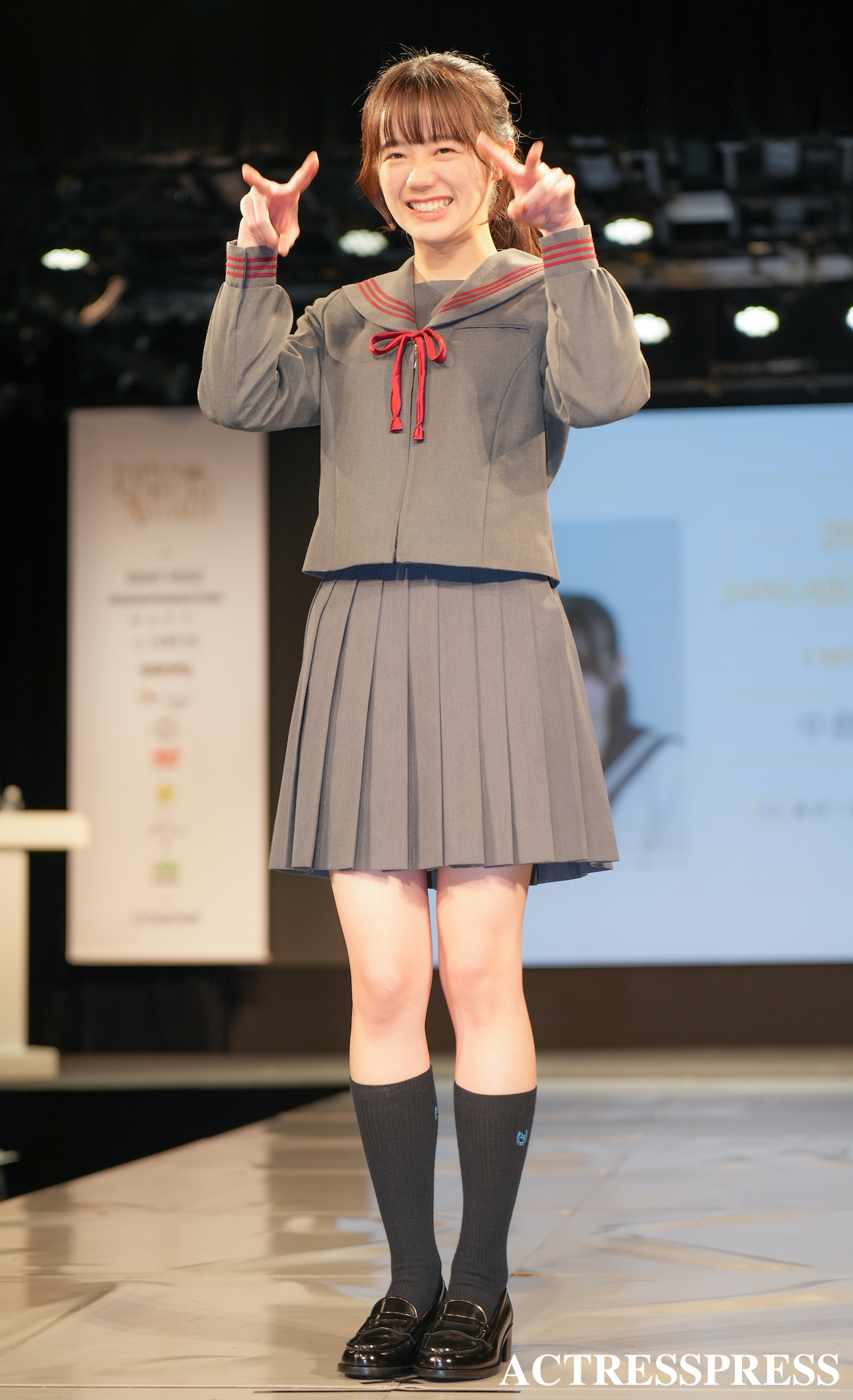 中島瑠菜／2023年2月19日、「第10回日本制服アワード」授賞式にて。撮影：ACTRESS PRESS編集部