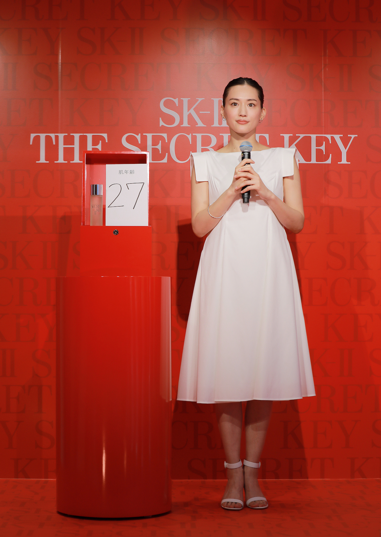 綾瀬はるか／2023年7月28日、東京都内・表参道で行われた「SK-Ⅱシークレットキーハウス」オープン記念イベントにて。