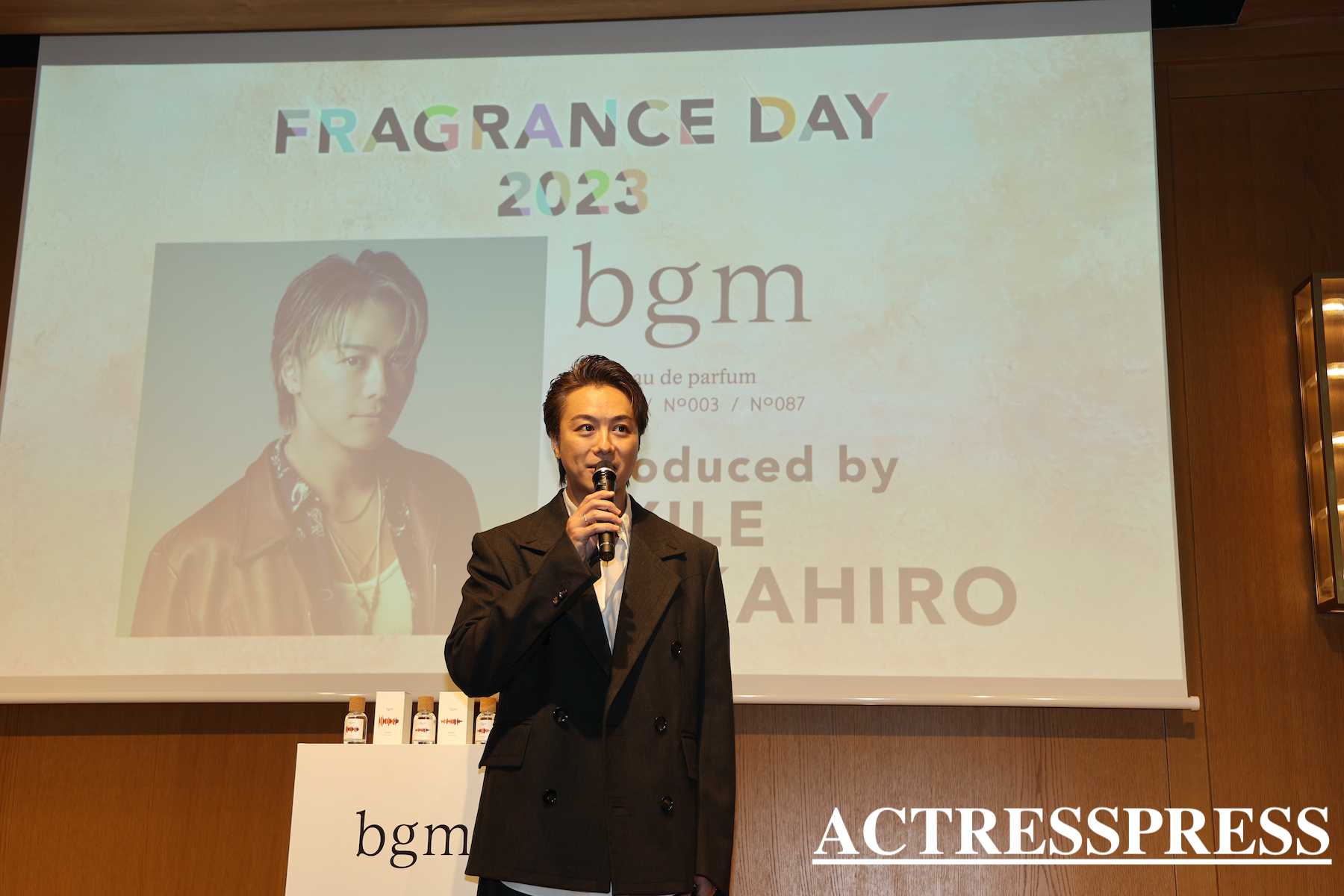 EXILE TAKAHIRO IN 『FRAGRANCE DAY 2023』（フレグランス）.ACTRESS PRESS（アクトレスプレス）2023年11月7日