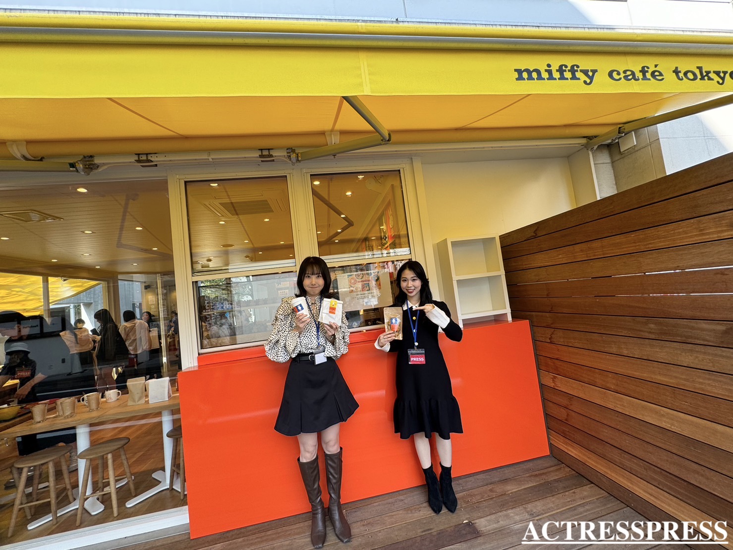 増田ほの香、國近奈旺（ACTRESS PRESS REPORTER（アクトレスプレス リポーター）in miffy café tokyo（ミッフィーカフェ トーキョー）​​代官山駅