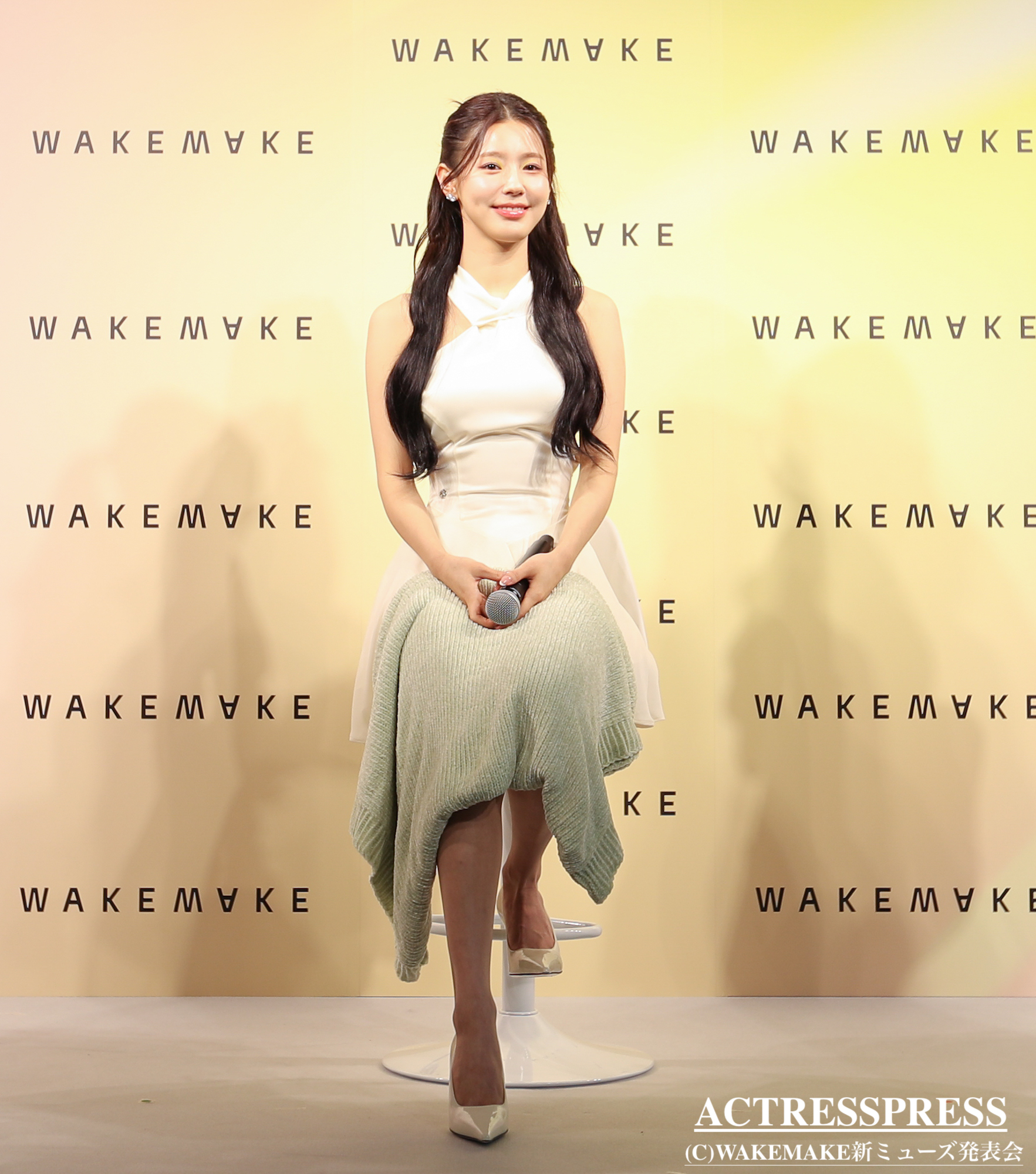 (G)I-DLE MIYEON／2024年4月24日、東京都内で行われた「WAKEMAKE新ミューズ発表会」にて。ACTRESS PRESS