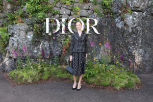 Beatrice Borromeo／2024年6月3日、エディンバラ・ドラモンド城の庭園にて。DiorCruise