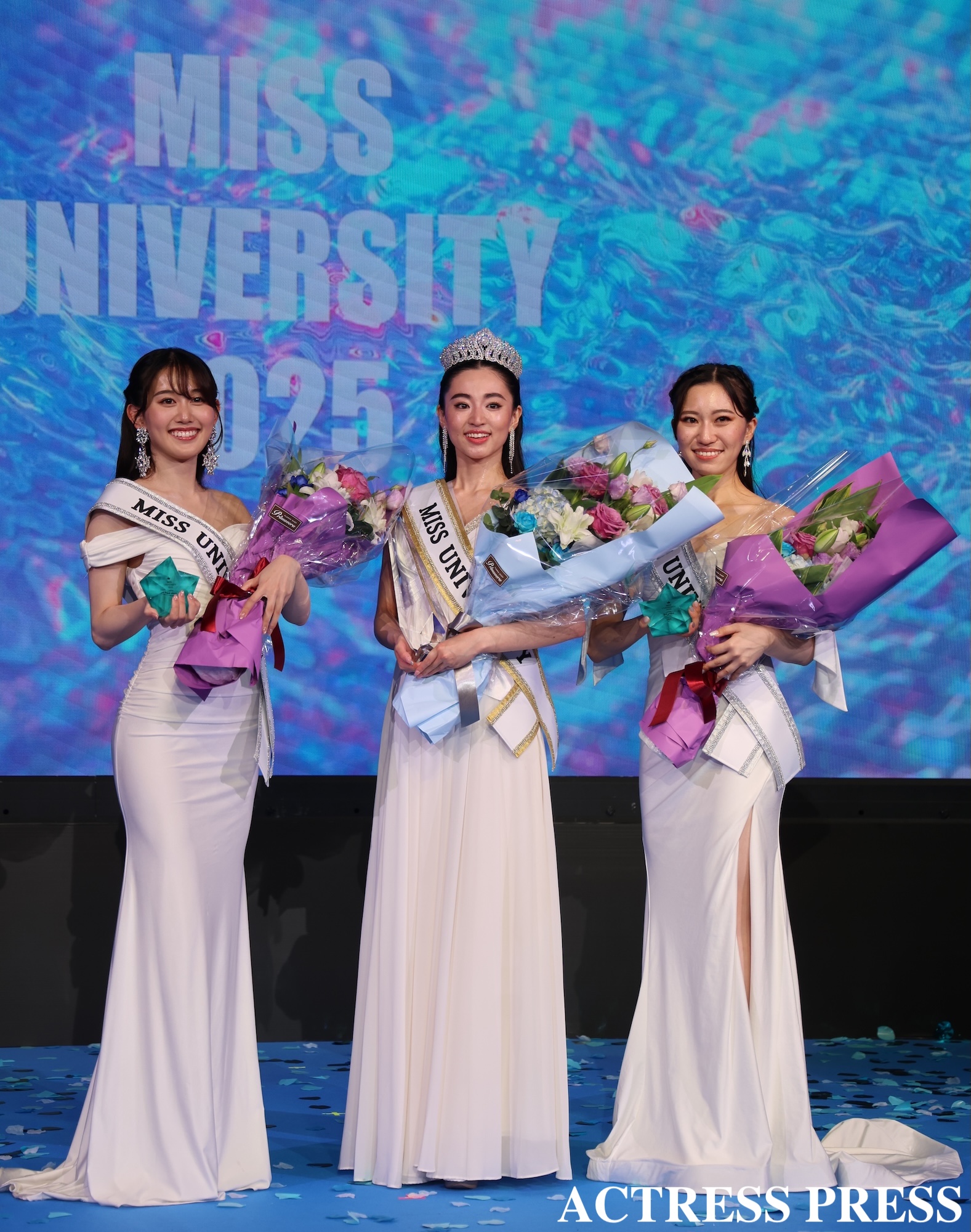 『ミスユニバーシティ2025』グランプリは飯田樟来、準グランプリ能浦奈々、第３位山本桃花/ 2025年9月16日/ 撮影：(C) ACTRESS PRESS（アクトレスプレス）