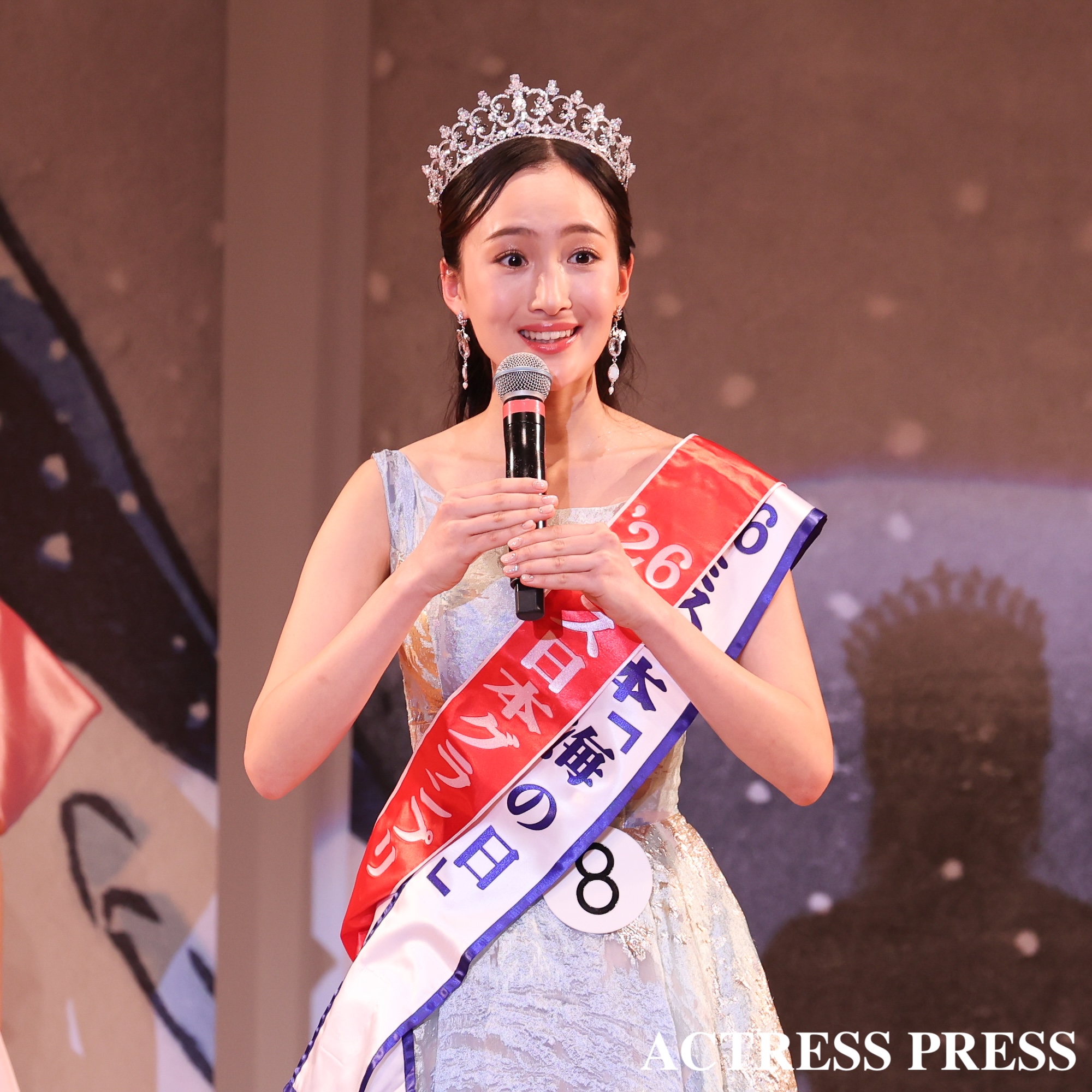 野口絵子(慶應義塾大学)『第58回ミス日本コンテスト2026』グランプリ.2026年1月26日,(C)ACTRESS PRESS