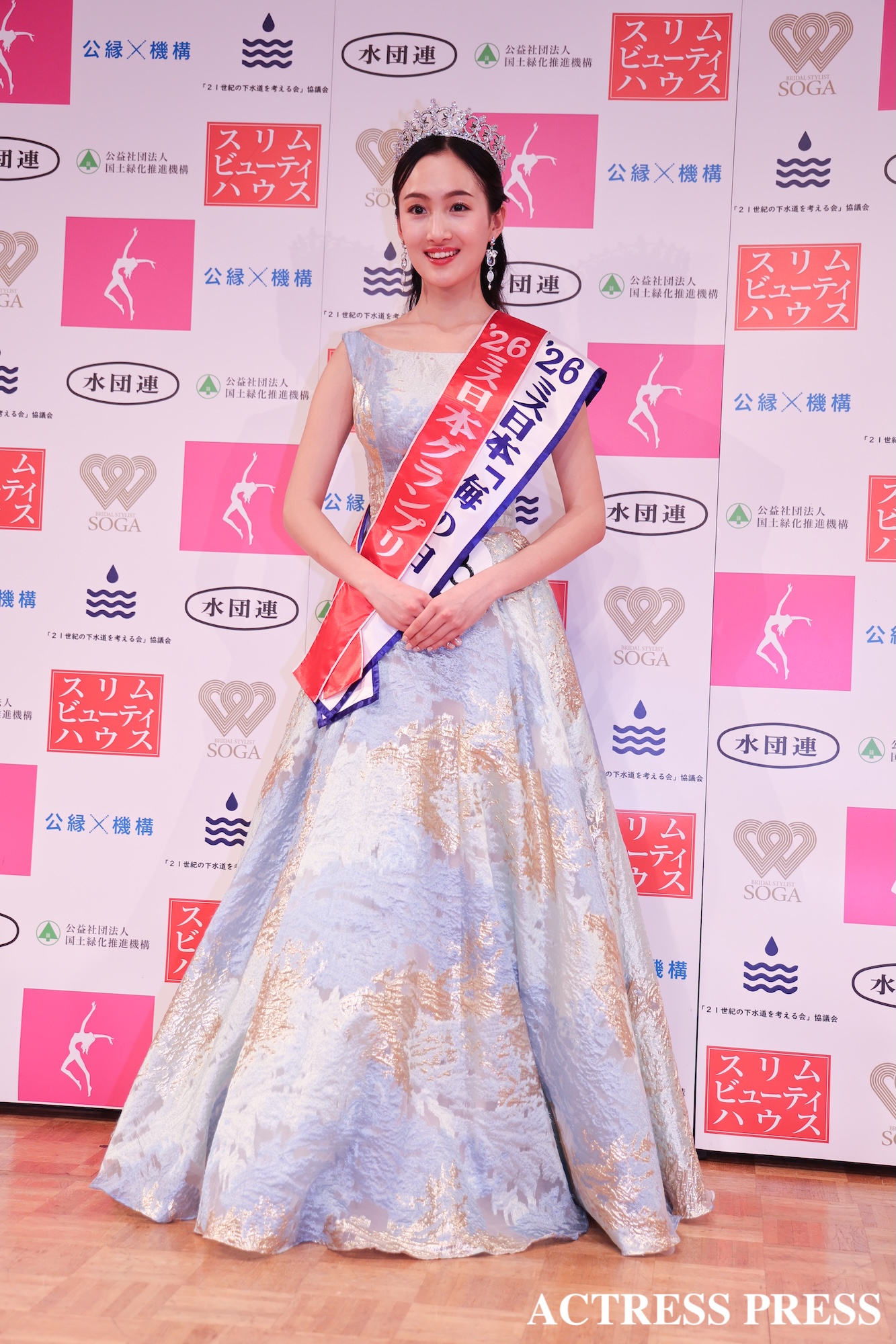 野口絵子(慶應義塾大学)『第58回ミス日本コンテスト2026』グランプリ.2026年1月26日,(C)ACTRESS PRESS