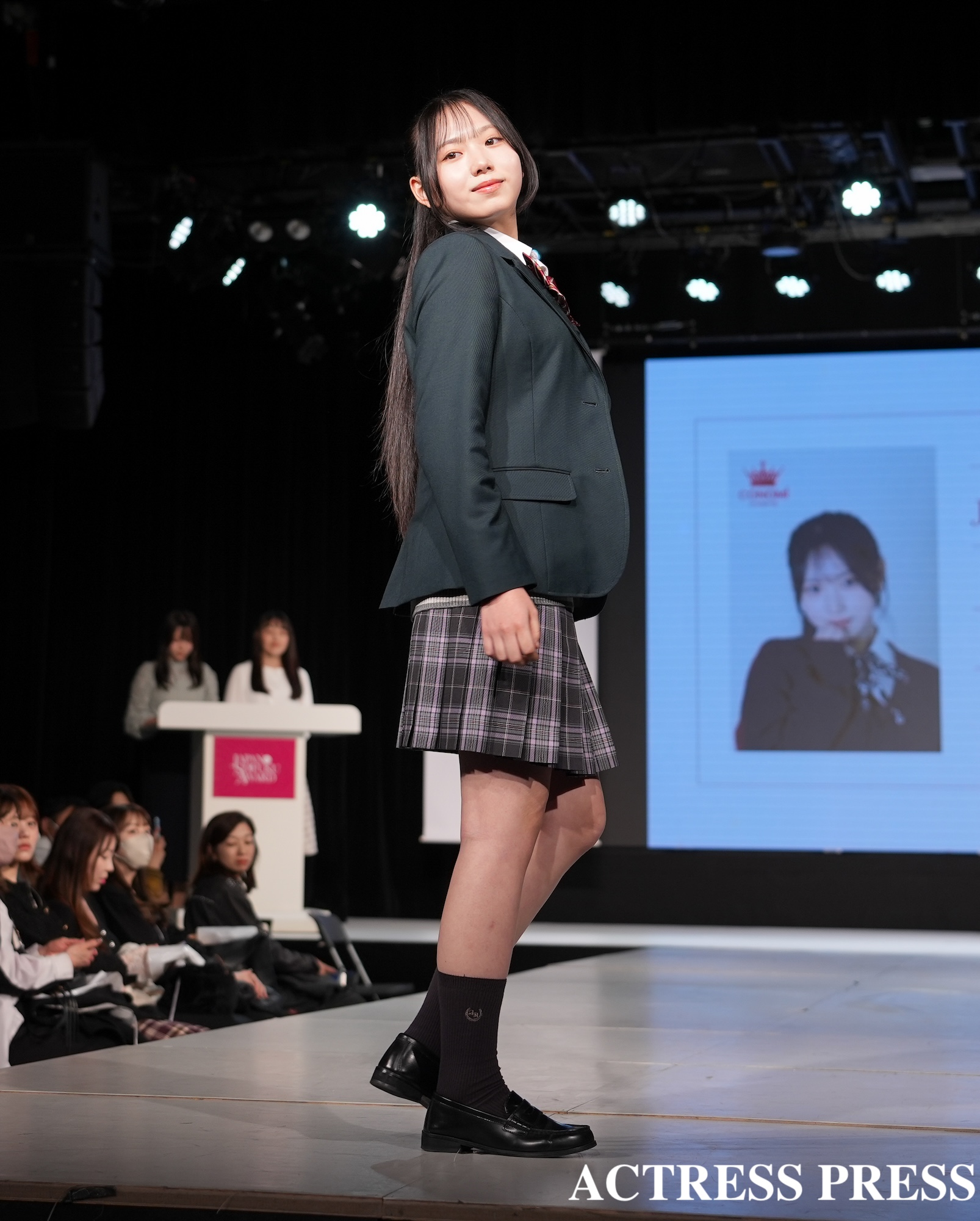 松山綾華『第13回日本制服アワード』にて（2026年2月22日、ベルエポック美容専門学校にて）(C)撮影：ACTRESS PRESS編集部 (Photographer: SHUN)