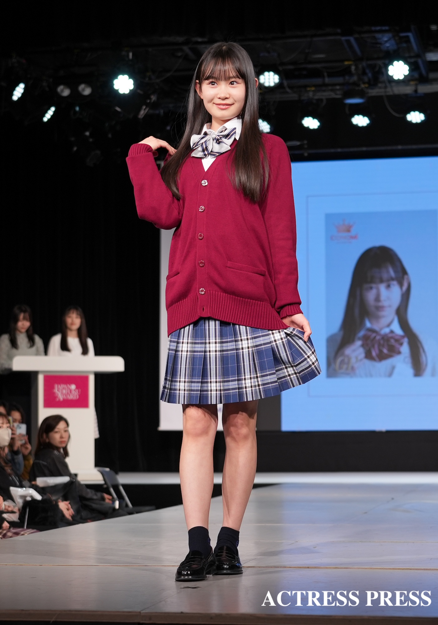 畑中里菜『第13回日本制服アワード』にて（2026年2月22日、ベルエポック美容専門学校にて）(C)撮影：ACTRESS PRESS編集部 (Photographer: SHUN)