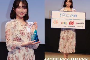 佐塚こころ（『第6回学生アナウンス大賞』グランプリ）2026年3月26日、フジテレビにて。撮影：ACTRESS PRESS編集部