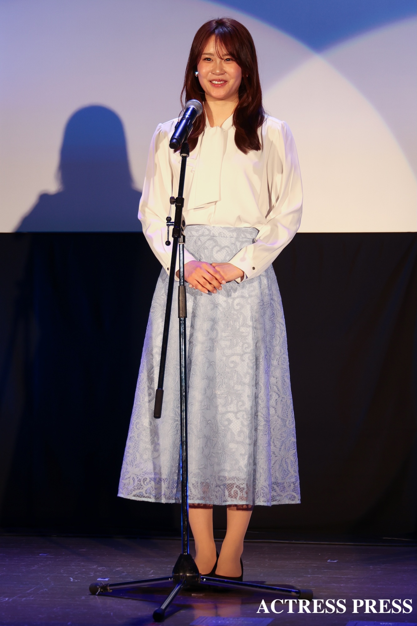 安江 唯（青山学院大学1年）【学生アナウンス大賞】／2026年3月26日。撮影：ACTRESS PRESS編集部