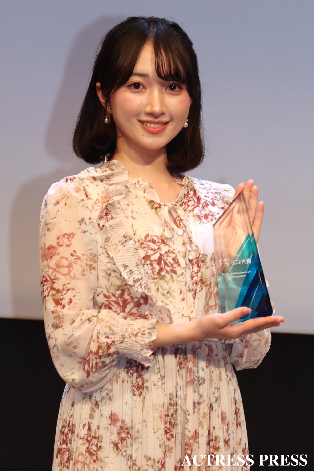 佐塚こころ（『第6回学生アナウンス大賞』グランプリ）2026年3月26日、フジテレビにて。撮影：ACTRESS PRESS編集部