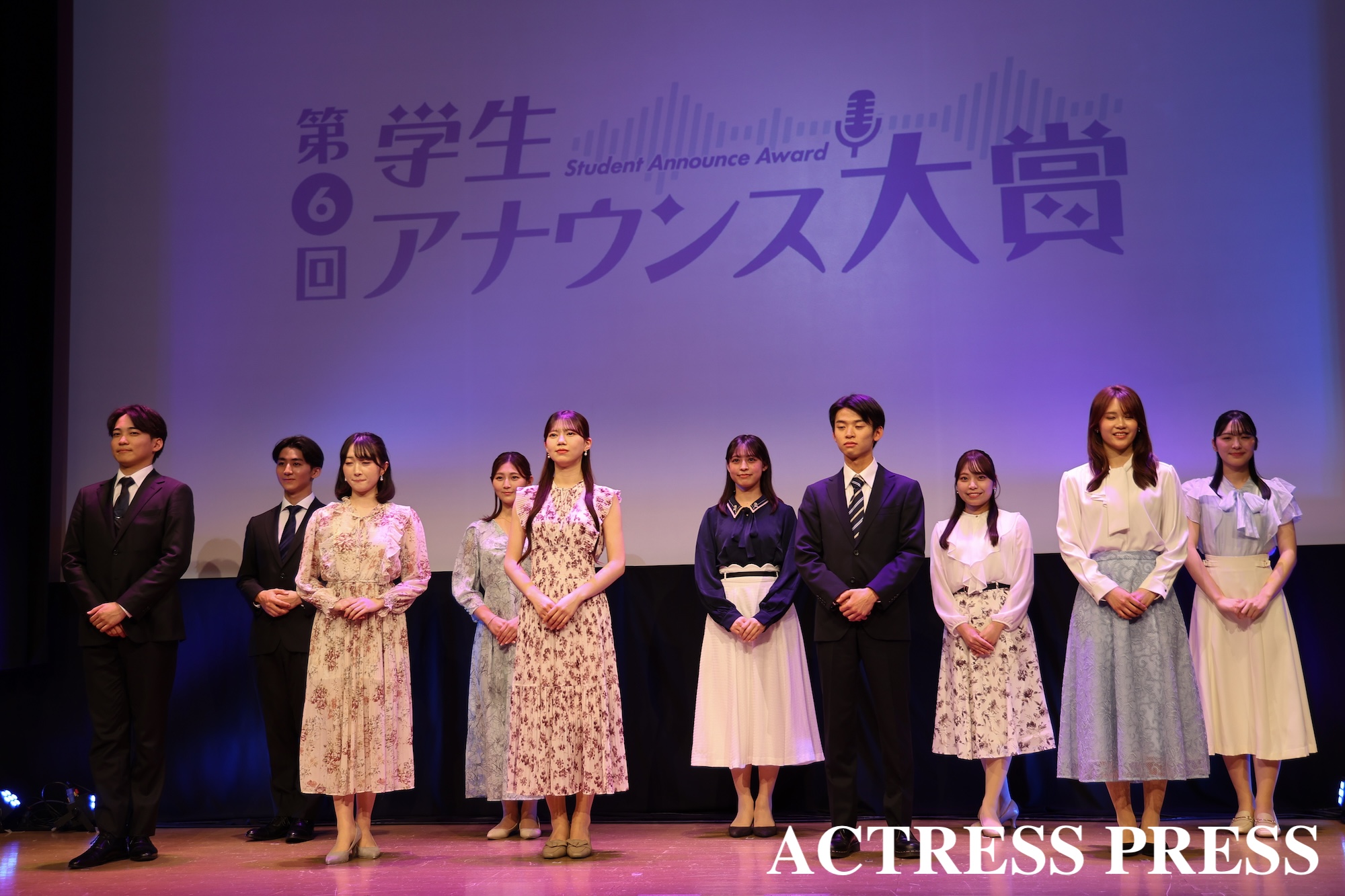 佐塚こころ（『第6回学生アナウンス大賞』グランプリ）2026年3月26日、フジテレビにて。撮影：ACTRESS PRESS編集部