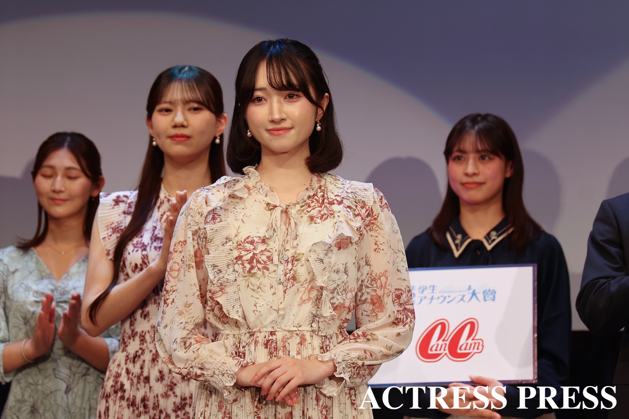 佐塚こころ（『第6回学生アナウンス大賞』グランプリ）2026年3月26日、フジテレビにて。撮影：ACTRESS PRESS編集部