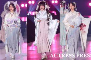 なえなの、逃げ水あむ、もな達が魅せる幻想的な「和装ガーリー」の世界『超十代2026』LARMEステージ／2026年3月31日、国立代々木競技場第一体育館にて。撮影：ACTRESS PRESS編集部