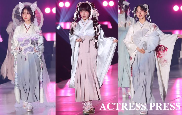 なえなの、逃げ水あむ、もな達が魅せる幻想的な「和装ガーリー」の世界『超十代2026』LARMEステージ／2026年3月31日、国立代々木競技場第一体育館にて。撮影：ACTRESS PRESS編集部